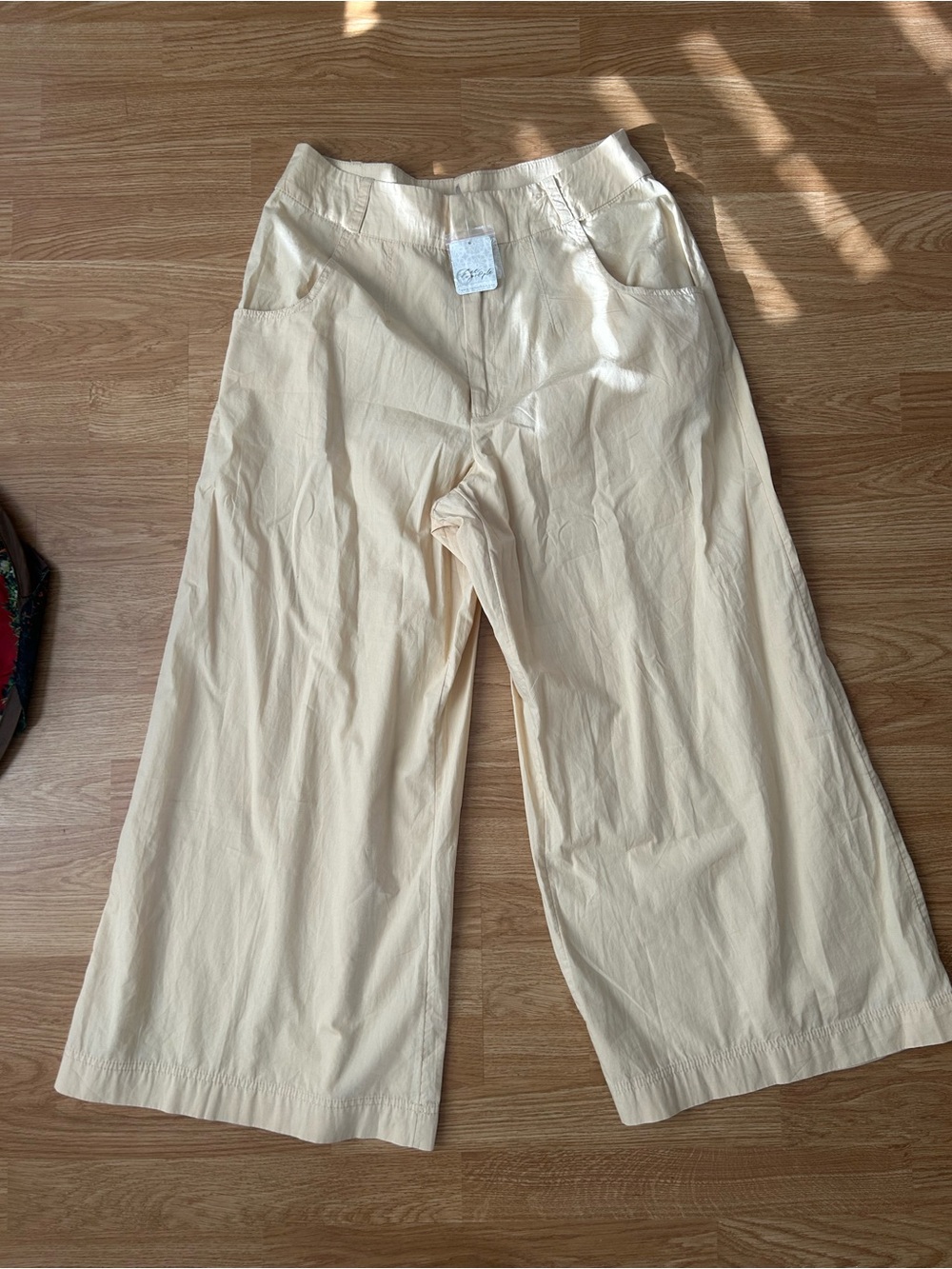 NWT Free People Mencora Wide Leg Ochre Pants - Picture 2 of 4